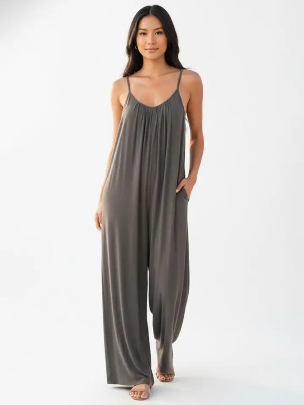 New BALLOON STYLE SUMMER JUMPSUIT - mink